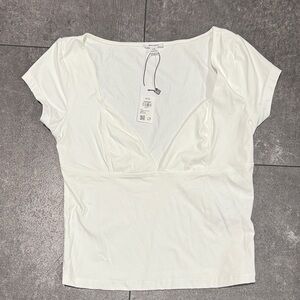 Garage Cream Short Sleeve Top